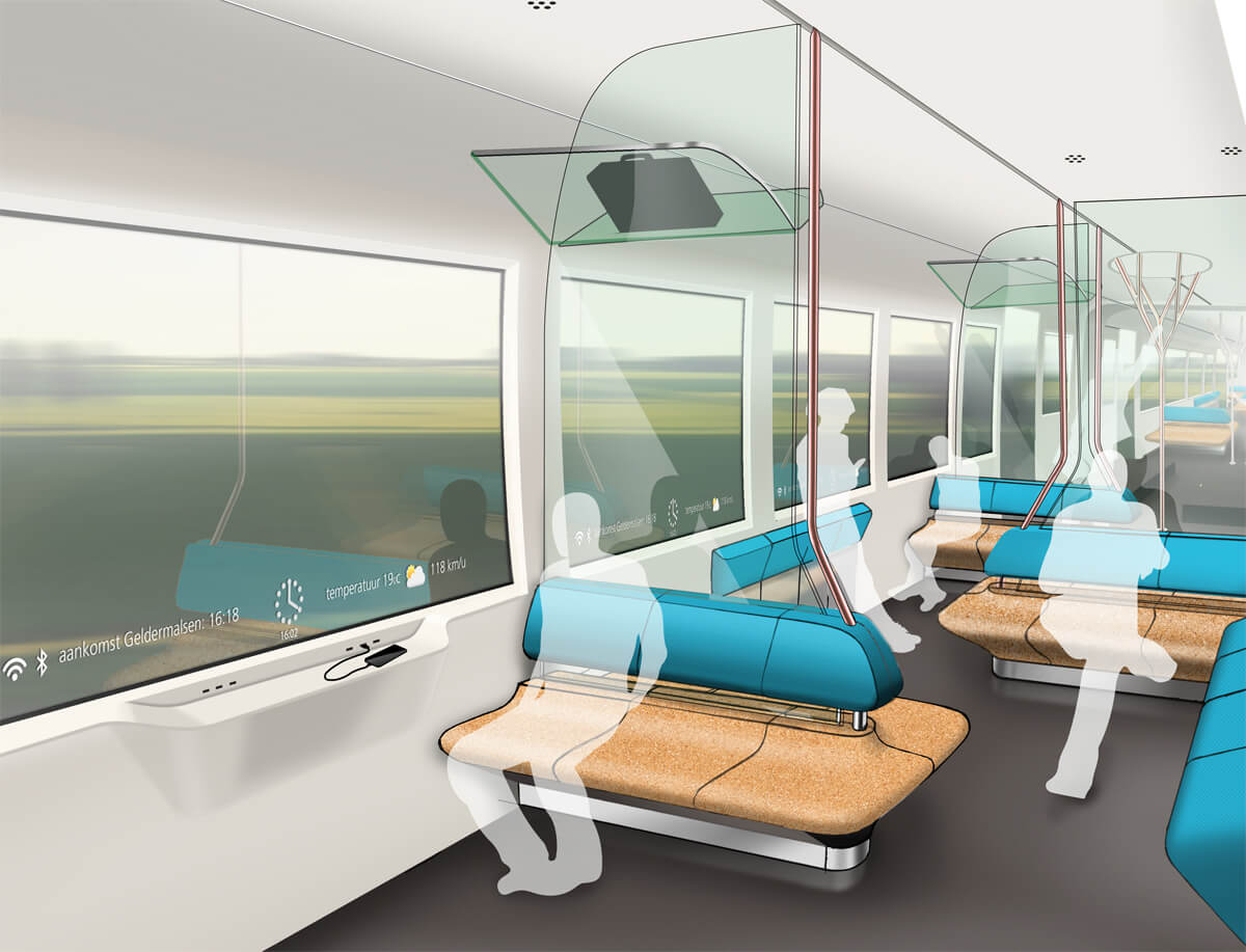 Sustainable train 2025 Intercity interior artist impression