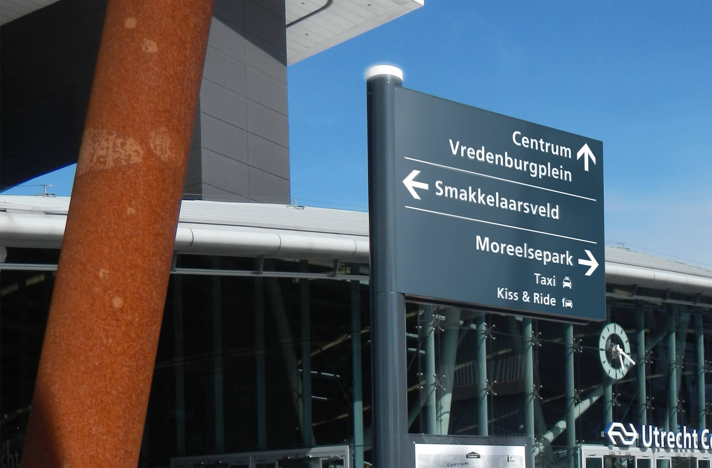 Utrecht stationswijzer mock-up