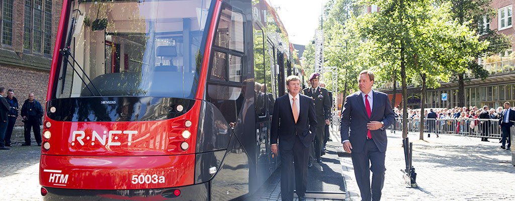 R-Net HTM public transport company 150 years, King Willem Alexander