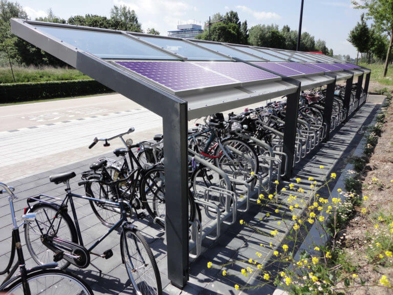 R-Net solar panels on bicycle parking