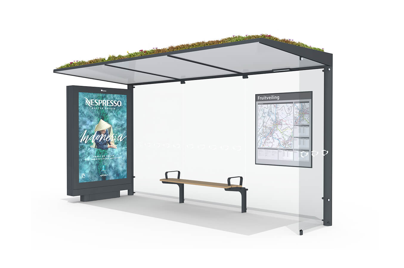 Een transparante abri