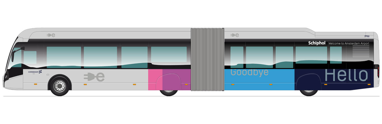 Schiphol bus Citea - Illustratie huisstijl